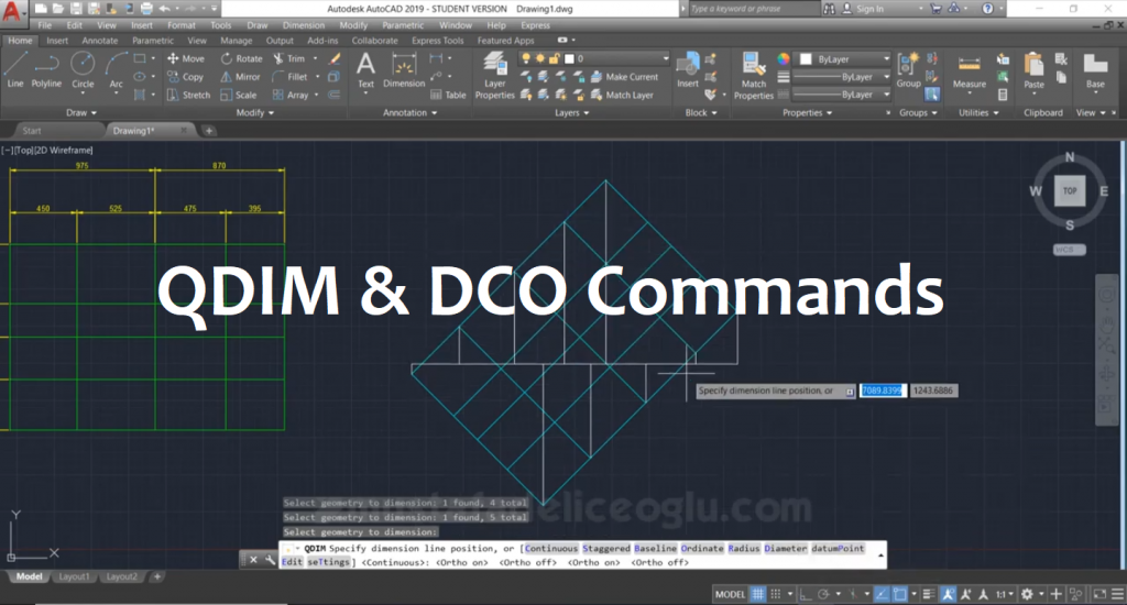 Autocad Qdim And Dco Commands Cad, How To Use Mirror Command In Autocad